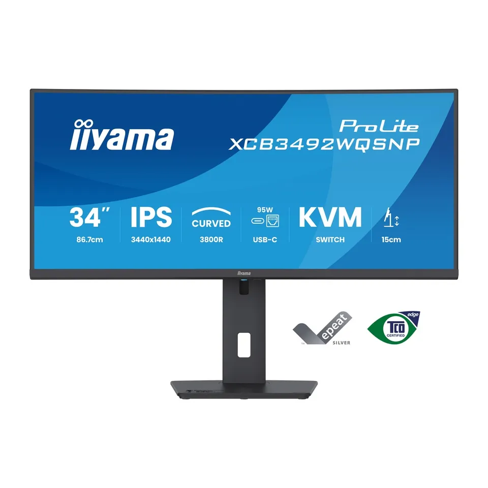 34" iiyama XCB3492WQSNP-B1:IPS,QHD,USB-C Dock,HAS