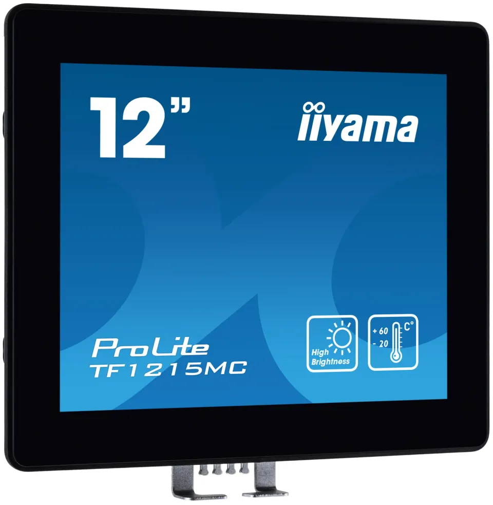 12" iiyama TF1215MC-B1: IPS, XGA, capacitive, 10P, 540cd/m2, VGA, DP, HDMI, IP65, Ball Drop, černý