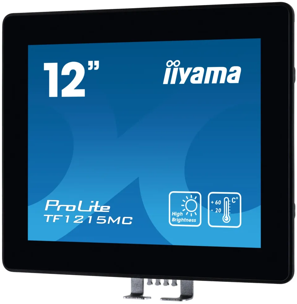 12" iiyama TF1215MC-B1: IPS, XGA, capacitive, 10P, 540cd/m2, VGA, DP, HDMI, IP65, Ball Drop, černý