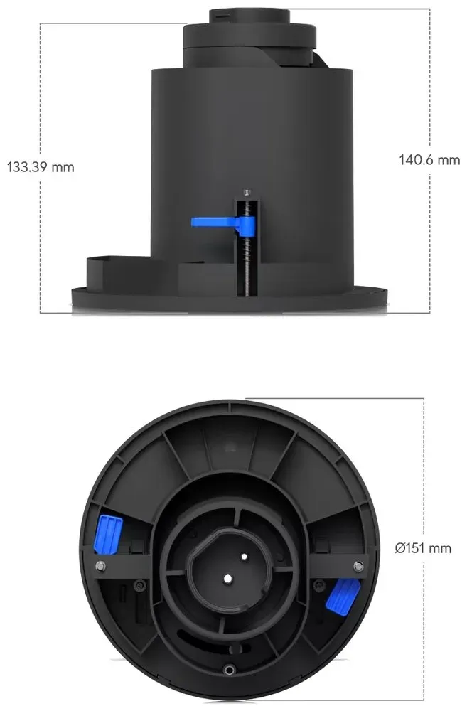 Ubiquiti UniFi G6 PTZ In-Ceiling Mount B - Instalační krabice pro kameru UniFi G6 PTZ, stropní, zápustná, černá