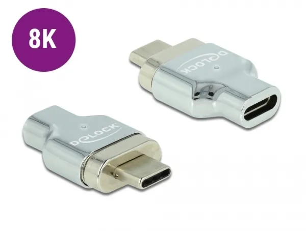 Delock Magnetický adaptér Thunderbolt 3 / USB Type-C (režim DP Alt), 8K 30 Hz ze