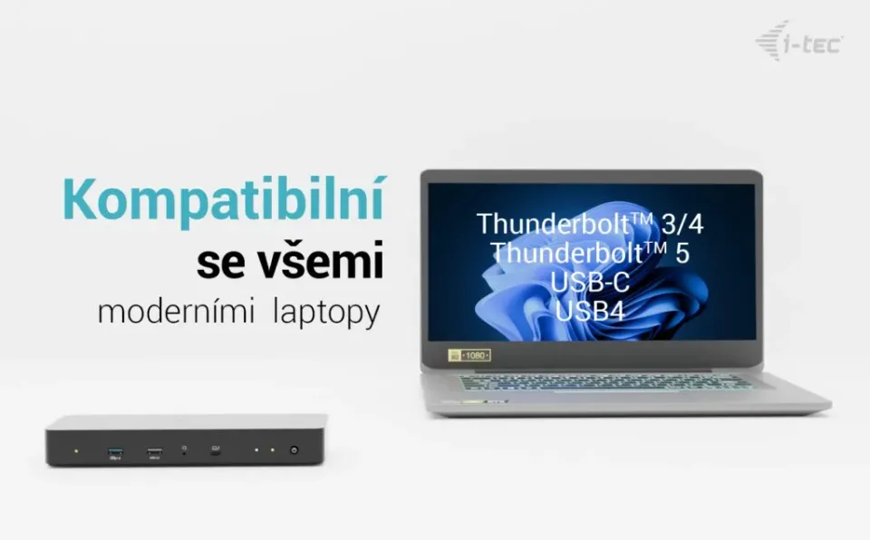 i-tec Thunderbolt 4 Intelligent Dual Display Docking Station, Power Delivery 90W