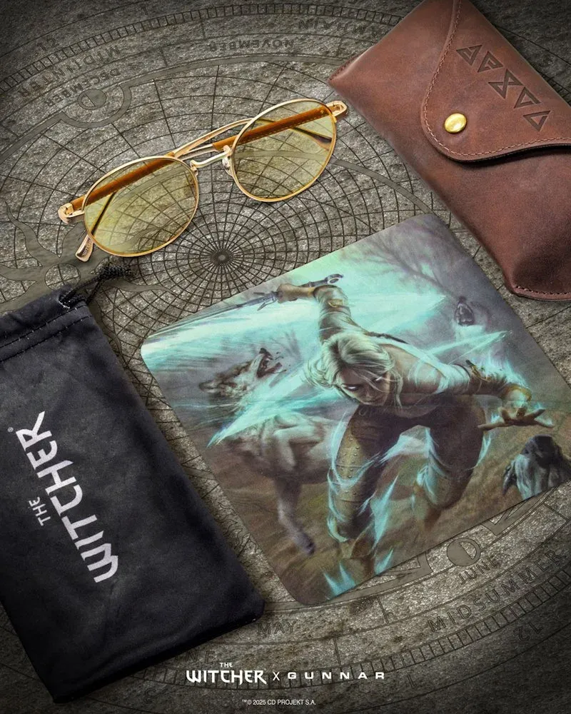 GUNNAR kancelářske/herní brýle WITCHER CIRI METEORITE/SADDLE jantarová skla BLF 65 GUNNAR focus