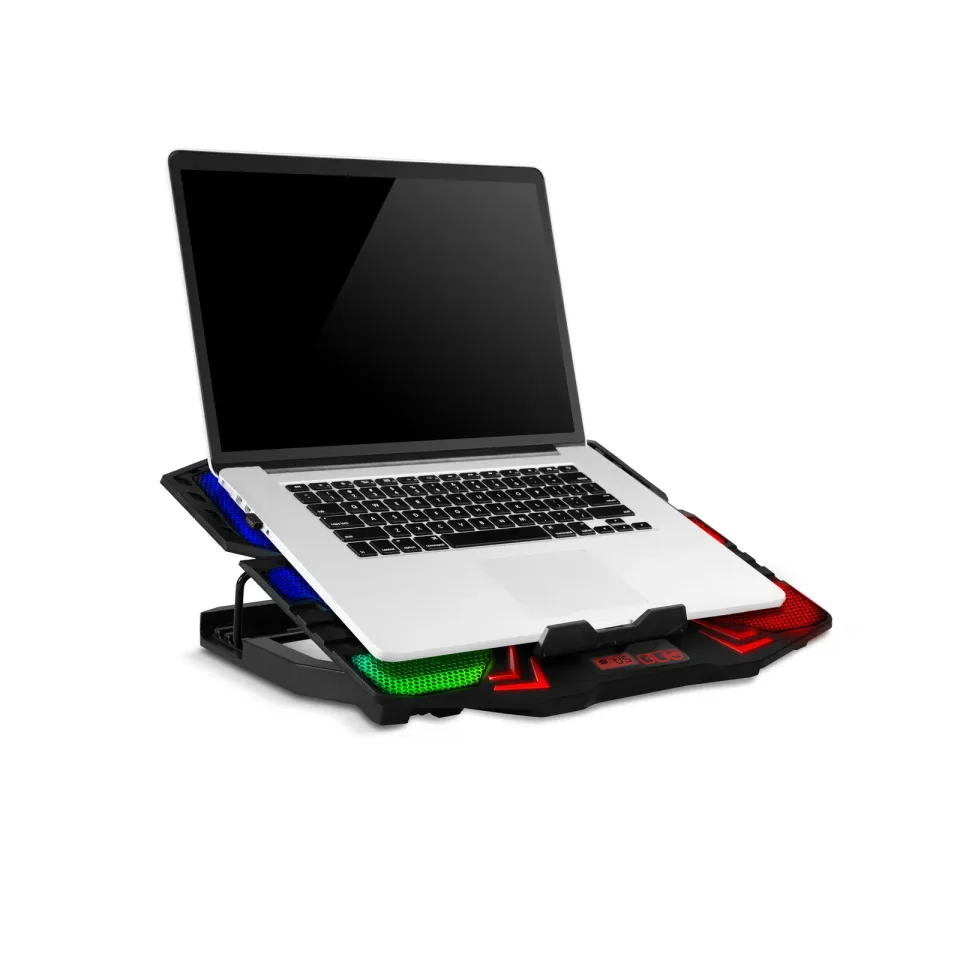 EVOLVEO Ania 5RGB, chladicí podložka pro notebook, 5x ventilátor, RGB podsvícení