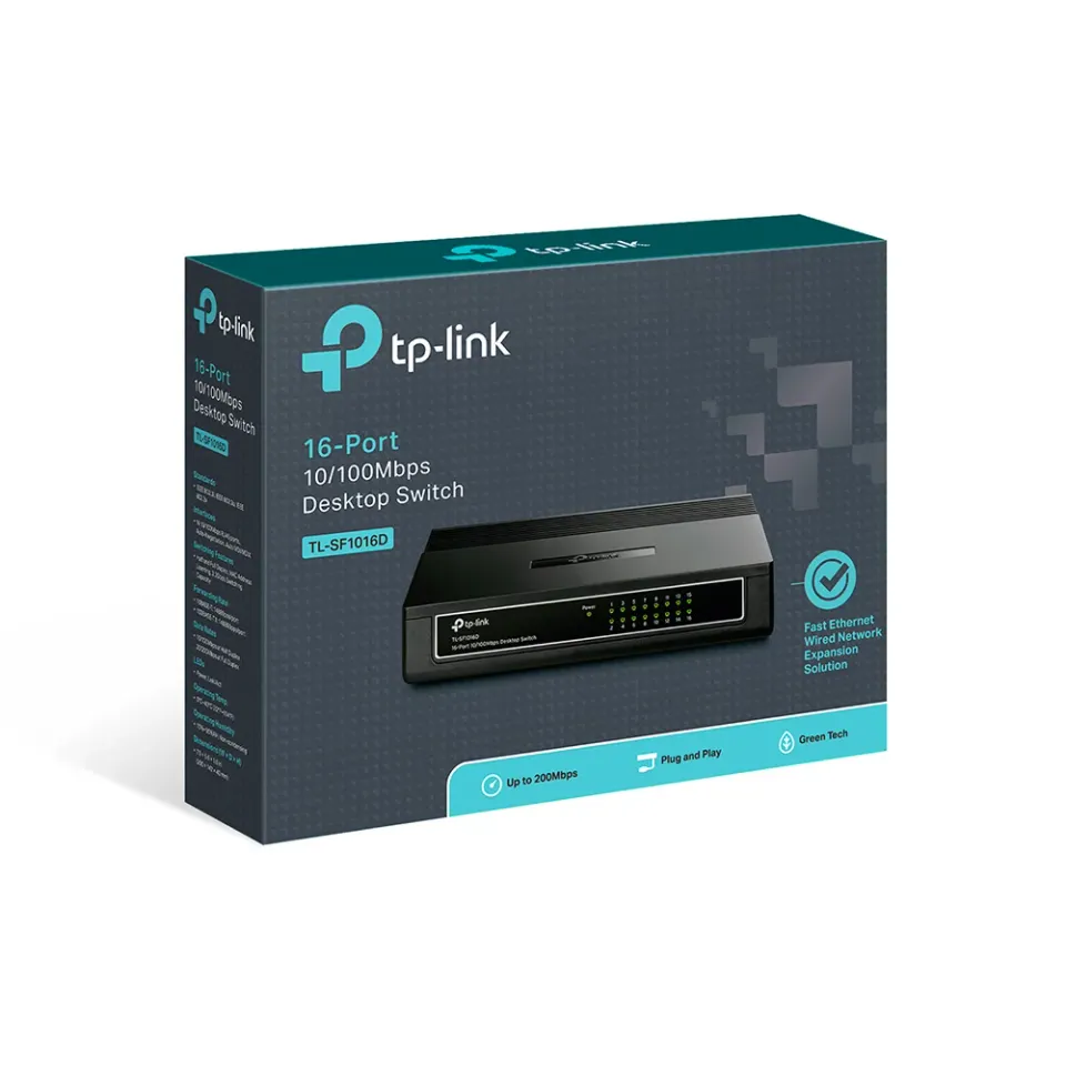TP-LINK TL-SF1016D 16port 16xTP 10/100Mbps 16port switch