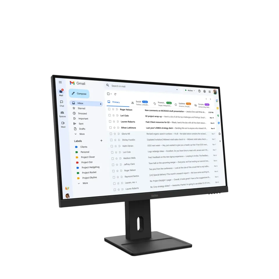 Lenovo LCD E27-40 27" IPS/16:9/1920x1080/6ms/300cd/m2/1500:1/HDMI/DP/VGA/Repro/P