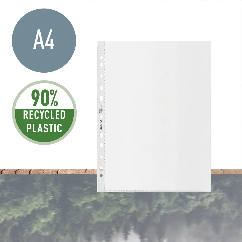 LEITZ Ekologické kapsy RECYCLE, A4, 100 mic, krabice 100 ks