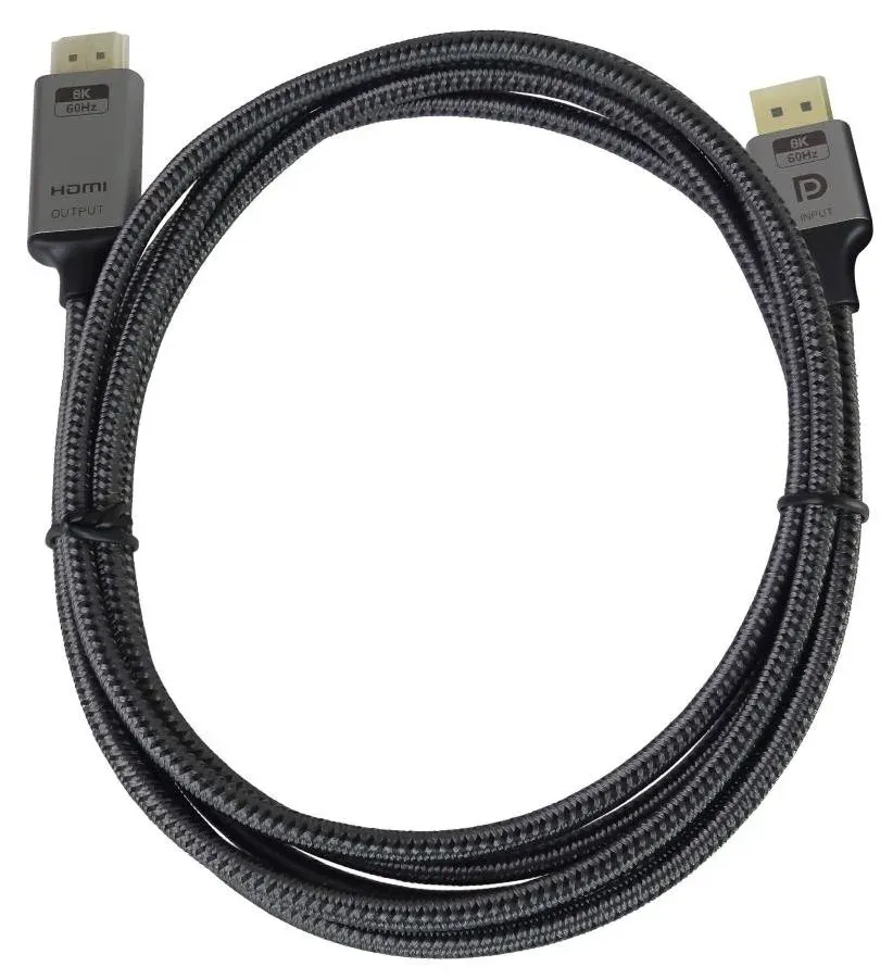 PremiumCord DisplayPort 1.4 na HDMI2.1 kabel pro rozlišení 8K@60Hz,4K@144Hz, 2m (kportadk05-02)
