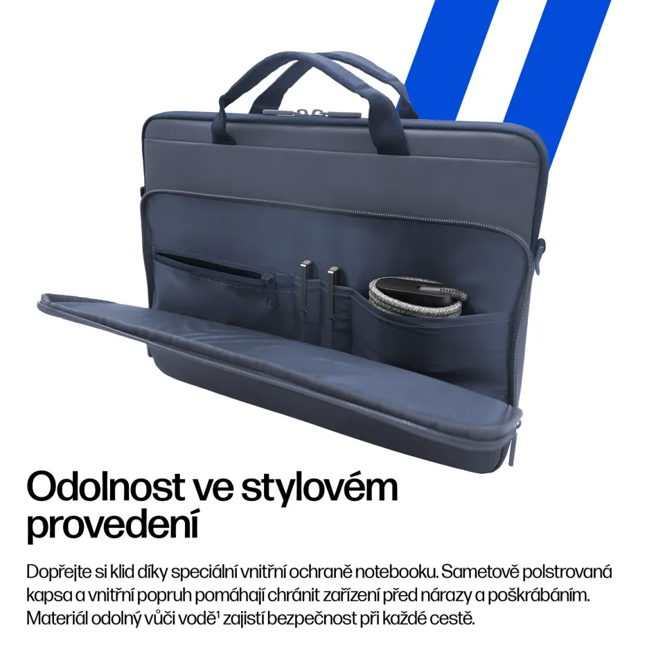 Modern Navy Blazer 14-inch Laptop Briefcase EURO