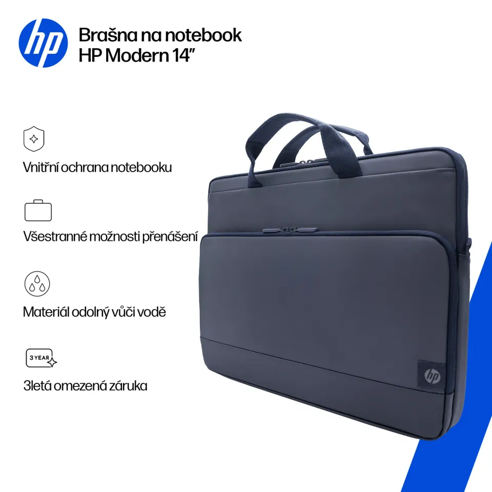 Modern Navy Blazer 14-inch Laptop Briefcase EURO