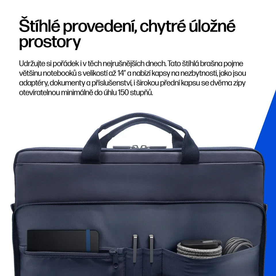 Modern Navy Blazer 14-inch Laptop Briefcase EURO