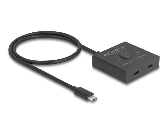 Delock Switch USB 10 Gbps USB Type-C, 2 na 1, obousměrný, 8K