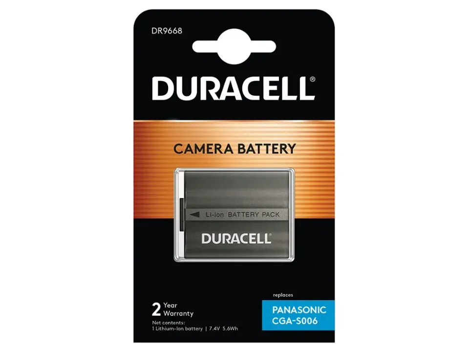 DURACELL Baterie - DR9668 pro Panasonic CGR-S006E/1B, černá, 700 mAh, 7.4V