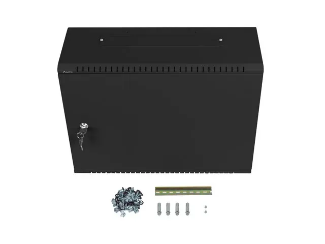 LANBERG 19" RACKOVÁ SKŘÍŇ PRO MONTÁŽ NA STĚNU 4U+3U/540X200 NÍZKOPROFILOVÁ ČERNÁ (SMONTOVANÁ)