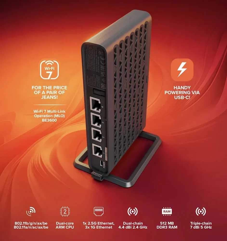 MikroTik A42G-HbeP Wi-Fi 7 router & access point hAP be lite