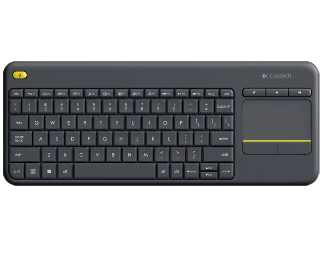 Logitech klávesnice Wireless Keyboard K400 Plus, CZ/SK, unifying přijímač, černá