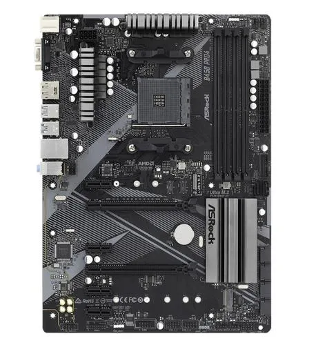 ASROCK B450 PRO4 R2.0 (použitý) (AM4, amd B450, 4xDDR4 3200, 6xSATA3, 7.1, VGA+HDMI +DPort, USB3.1, ATX)