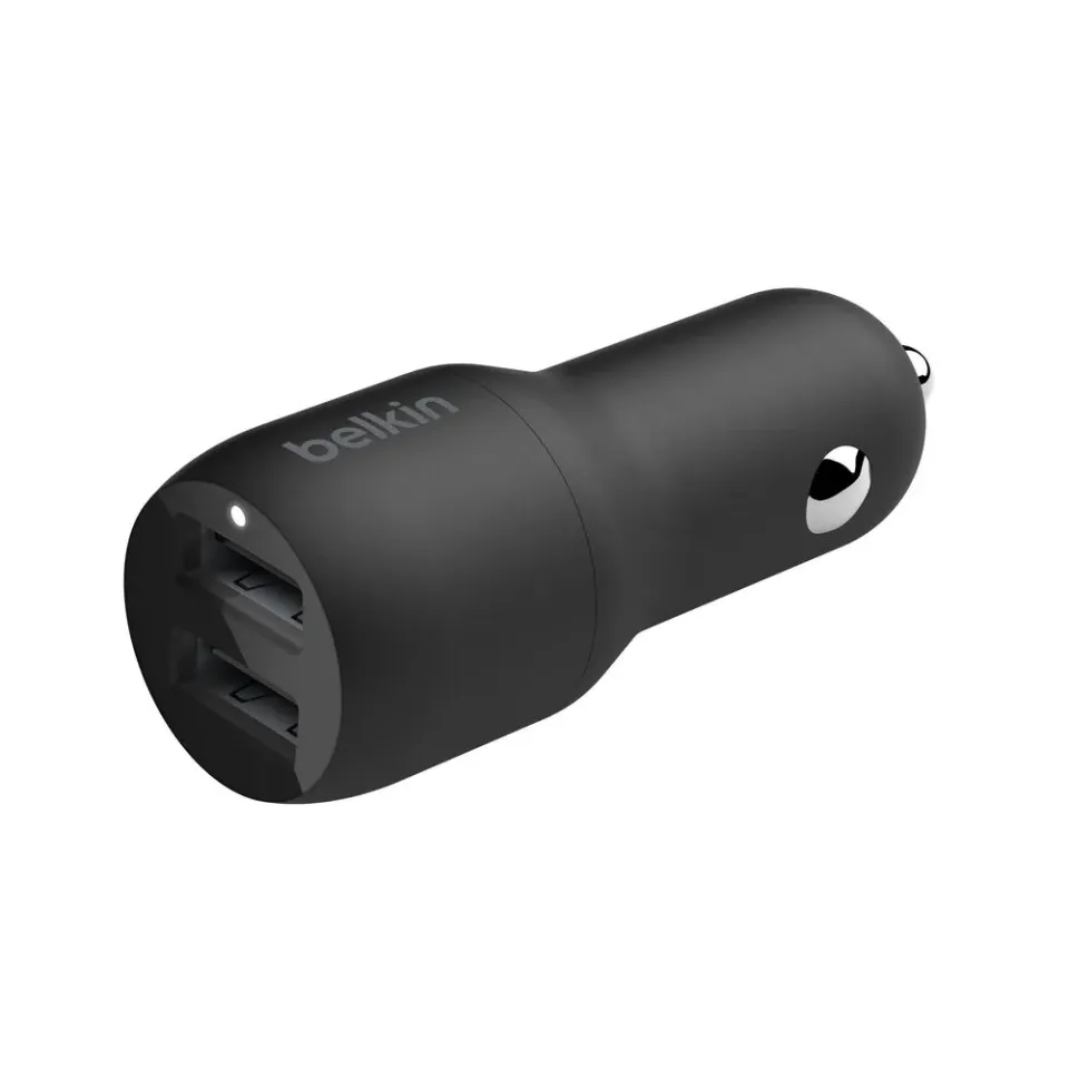 Belkin BOOST CHARGE 24W Duální USB-A nabíječka do auta, černá
