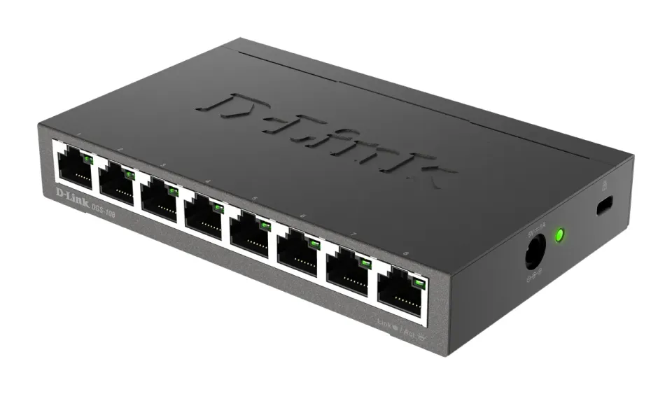 D-Link DGS-108 8-port Gigabit Metal Housing Desktop Switch