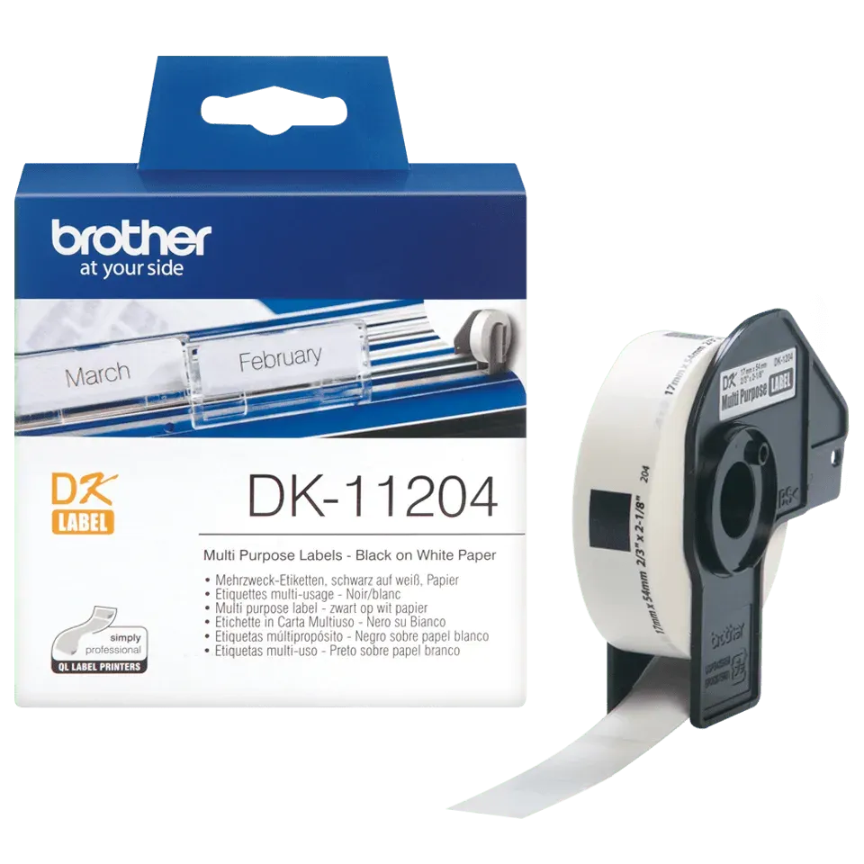 Brother - DK-11204 (papírové/univerzální štítek-400 ks) 17 x 54mm