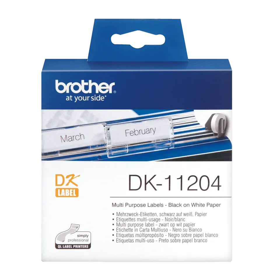 Brother - DK-11204 (papírové/univerzální štítek-400 ks) 17 x 54mm