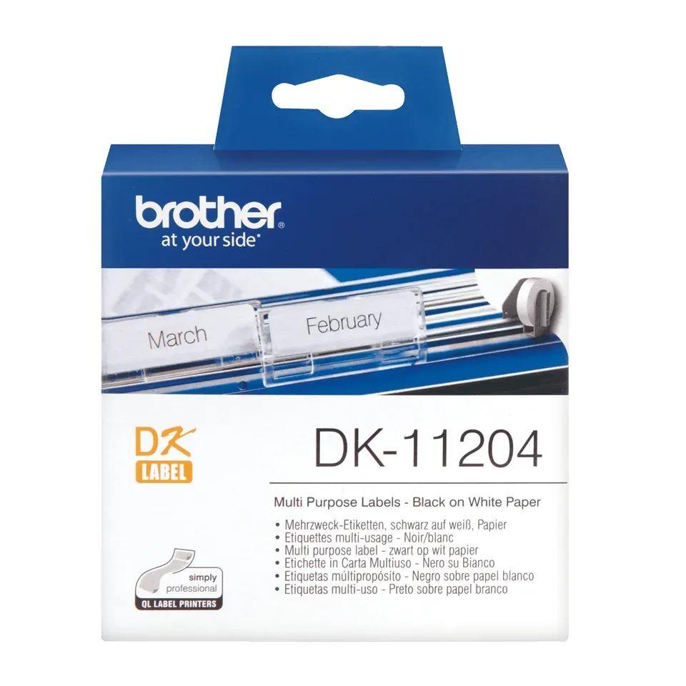 Brother - DK-11204 (papírové/univerzální štítek-400 ks) 17 x 54mm