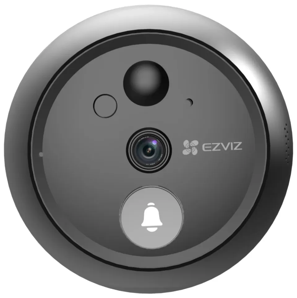 EZVIZ chytré dveřní kukátko s kamerou HP4/ Wi-Fi/ 2K/ 4,3" monitor/ napájení ze sítě a baterie/ 4600 mAh/ šedé