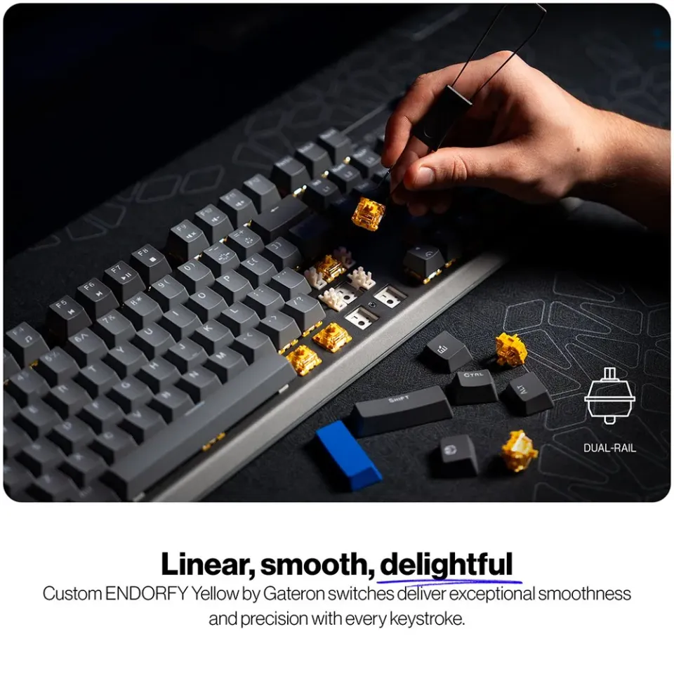 Endorfy Thock V2 Wireless US Klávesnice, herní, bezdrátová, mechanická, Endorfy