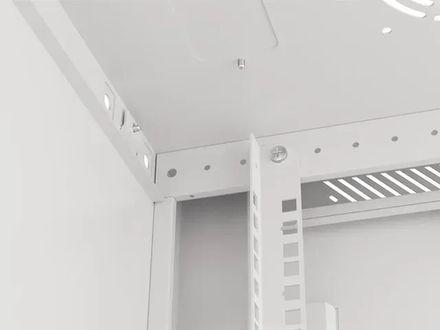 LANBERG Nástěnná jednodílná skříň 19" 6U/600x450, šedá (RAL7035), plechové dveře