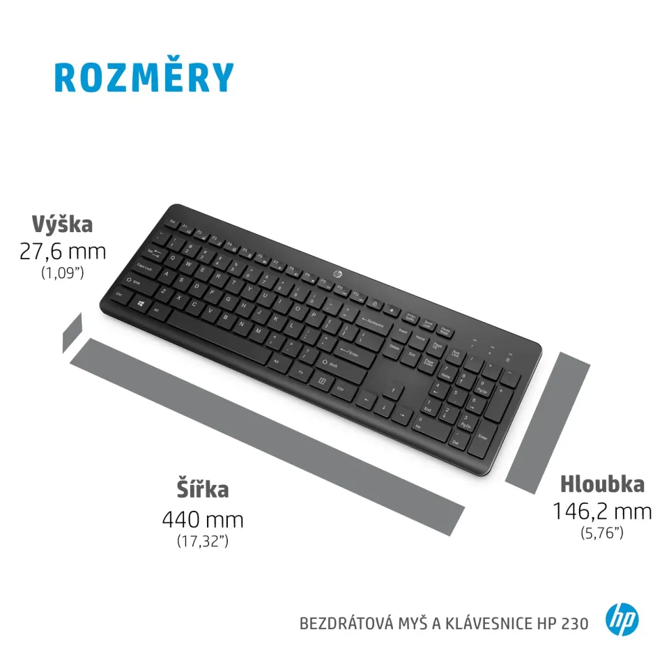 HP 230 bezdrátový set CZ/SK