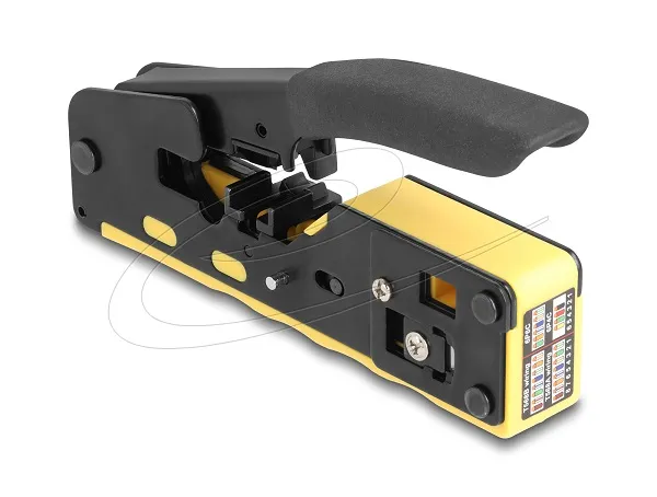 Delock Krimpovací nástroj pro 6P/8P RJ45/RJ11 zástrčky Cat. 5/6/7 s řezačkou a o