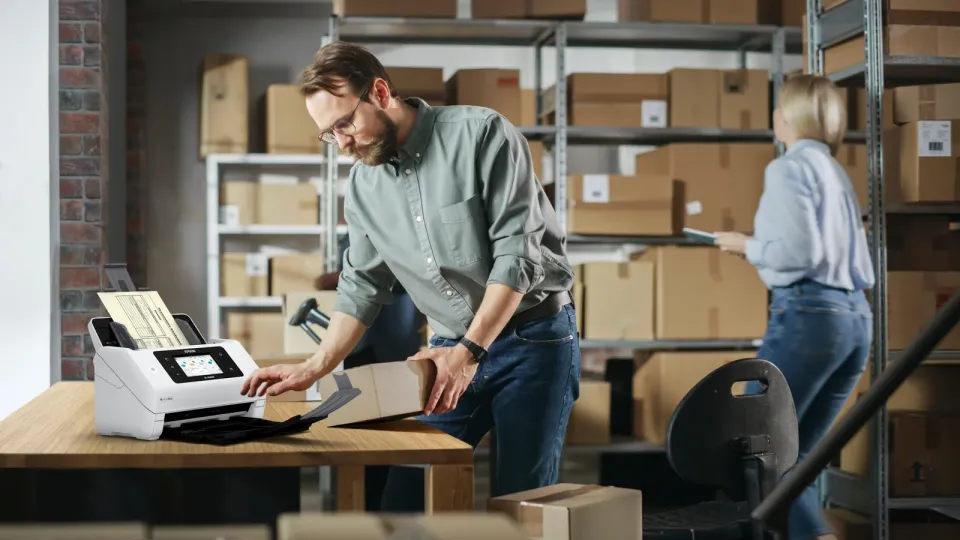 EPSON skener WorkForce DS-800WN - A4/50 str./min/600x600dpi/USB3.0/DADF/LAN/Wi-F