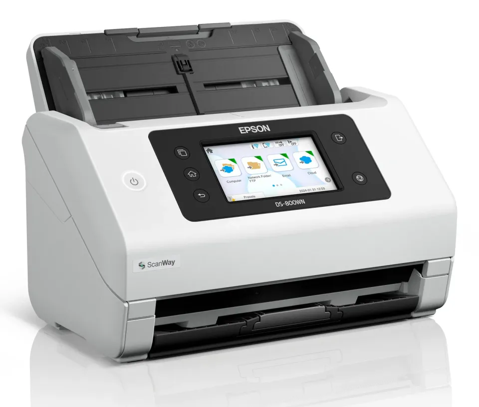 EPSON skener WorkForce DS-800WN - A4/50 str./min/600x600dpi/USB3.0/DADF/LAN/Wi-F