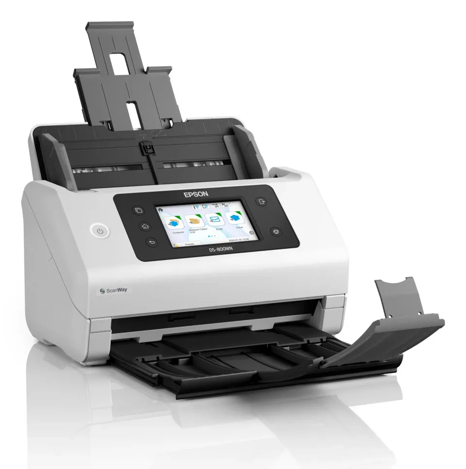 EPSON skener WorkForce DS-800WN - A4/50 str./min/600x600dpi/USB3.0/DADF/LAN/Wi-F