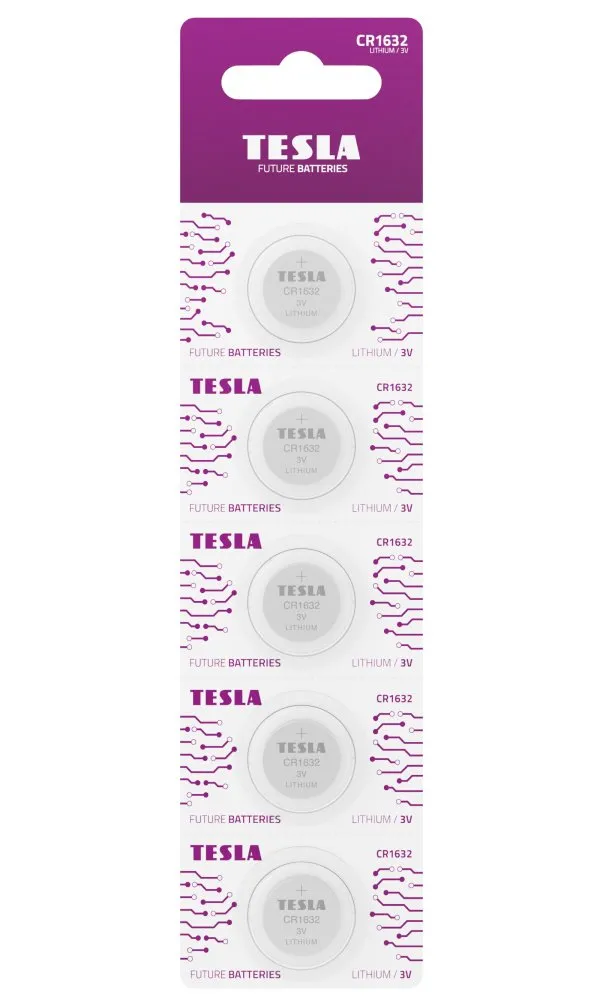 TESLA lithiová baterie CR1632, blister, 5 ks