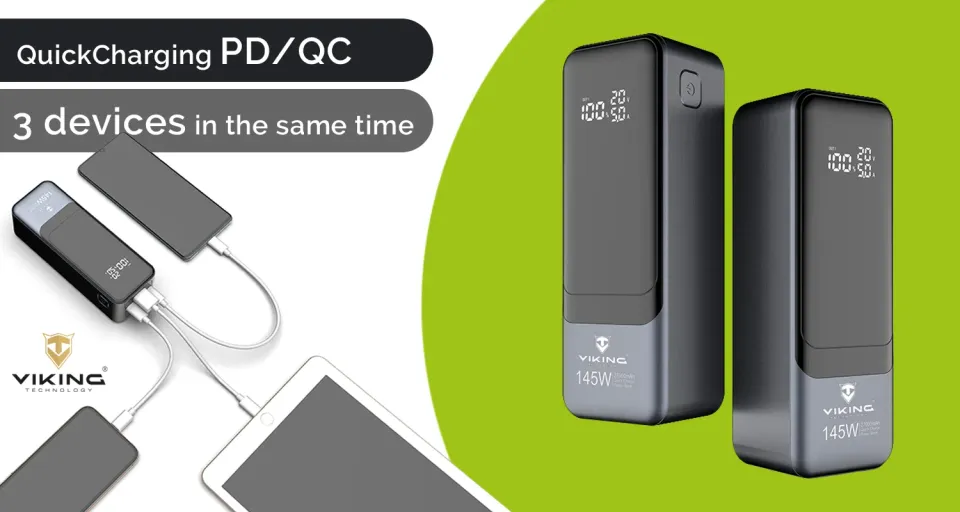 Viking powerbanka PN-964PD, 27000 mAh, černá
