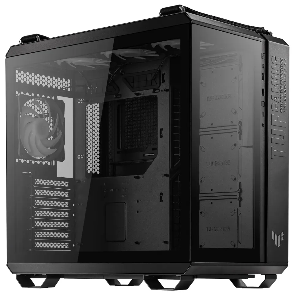 ASUS case TUF GAMING GT502 PLUS, Mid Tower, průhledná bočnice, 4x 120mm ARGB Fan, černá