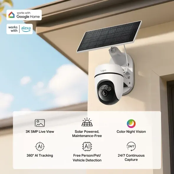 TP-Link Tapo C630 sada otočné bezpečnostní kamery se solárním panelem