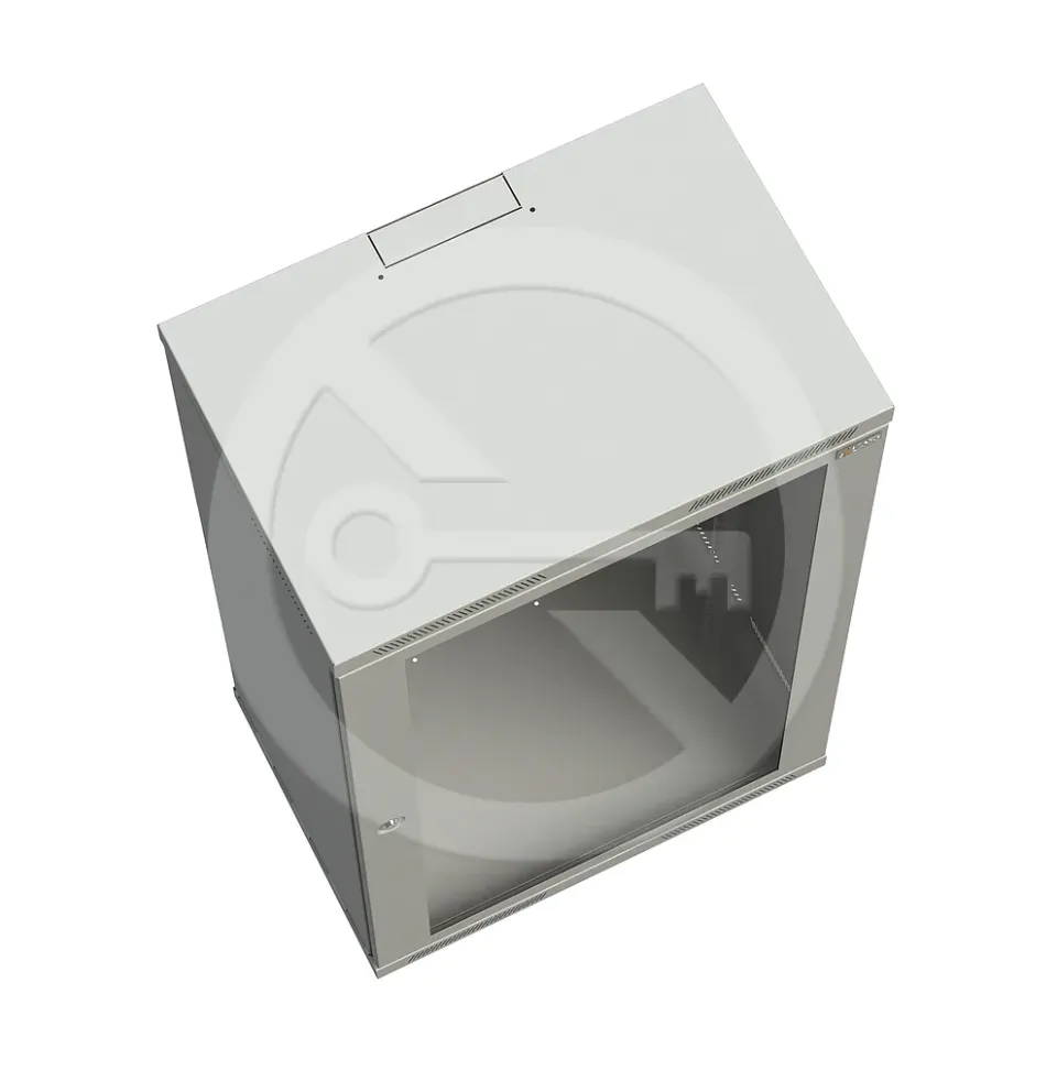 Solarix rozvaděč nástěnný SENSA 12U 400mm, dveře plech, RAL 7035 SENSA-12U-64-21-G