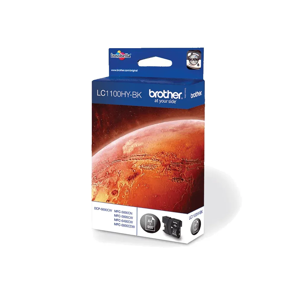 BROTHER LC-1100HY-Bk originální náplň černá - 900 stran