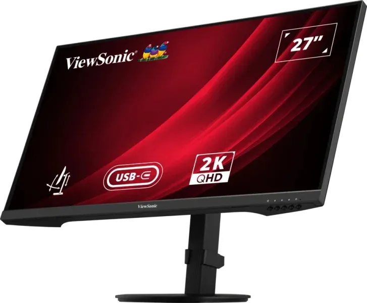 ViewSonic VG2709-2K-MHDU-2/ 27" QHD Frameless IPS Monitor with HDMI, DisplayPort, USB type C, USB,Full Ergonomic Stand