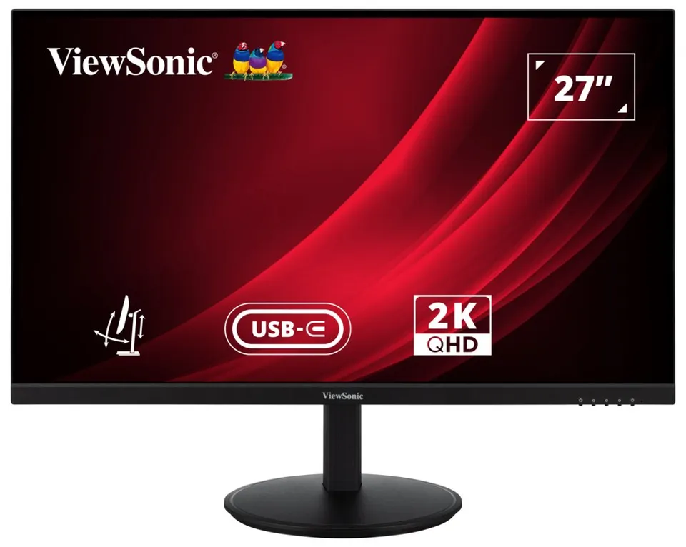 ViewSonic VG2709-2K-MHDU-2/ 27" QHD Frameless IPS Monitor with HDMI, DisplayPort, USB type C, USB,Full Ergonomic Stand