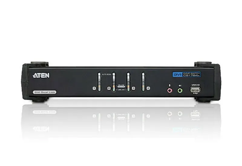 ATEN 4-portový přepínač KVM DVI Dual Link/ se zvukem CS1784A