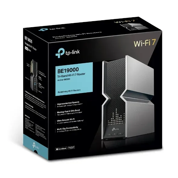 TP-Link Archer BE800 - BE19000 WiFi 7 router, 1x 10GWAN, 4x 2.5GLAN, 1x 10GLAN/S