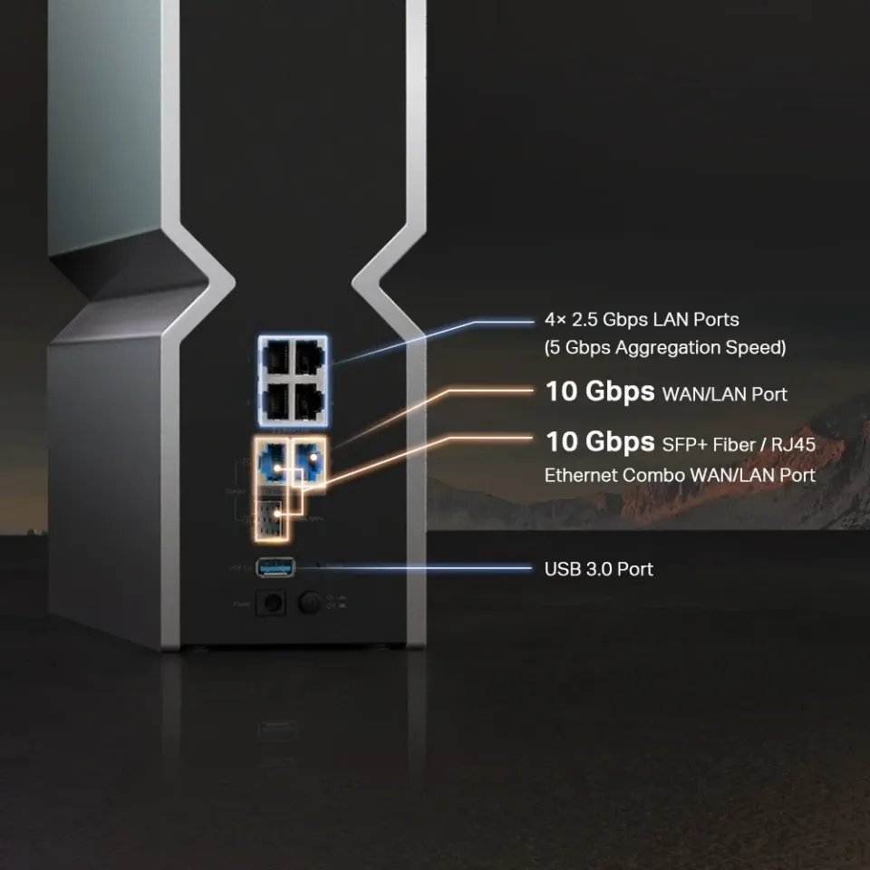 TP-Link Archer BE800 - BE19000 WiFi 7 router, 1x 10GWAN, 4x 2.5GLAN, 1x 10GLAN/S