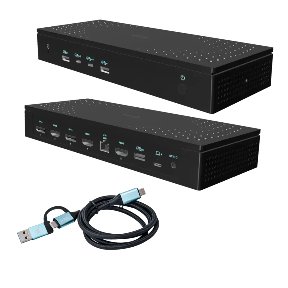 I-tec Universal 5x 4K Display Docking Station, Power Delivery 100W