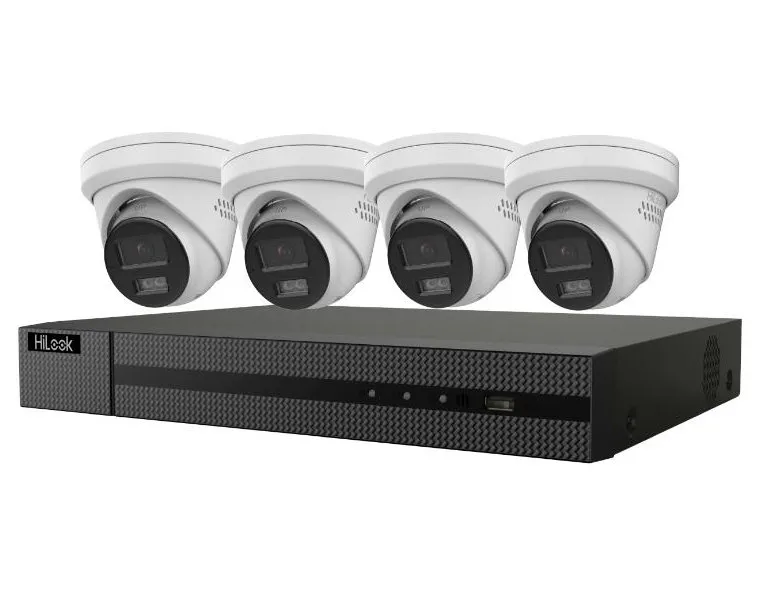 HiLook Powered by HIKVISION/ 4K Smart Hybrid Light KIT Turret 2TB/ 1x NVR-108MH-C/8P/ 4x IPC-T280HA-LUF