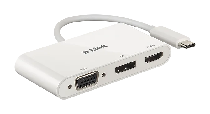 D-Link 3-in-1 USB-C to HDMI/VGA/DisplayPort Adapter