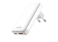 WG - Síťová nabíječka GaN 2x USB, 1x USB-C 30W + 1x USB-A 18W, white