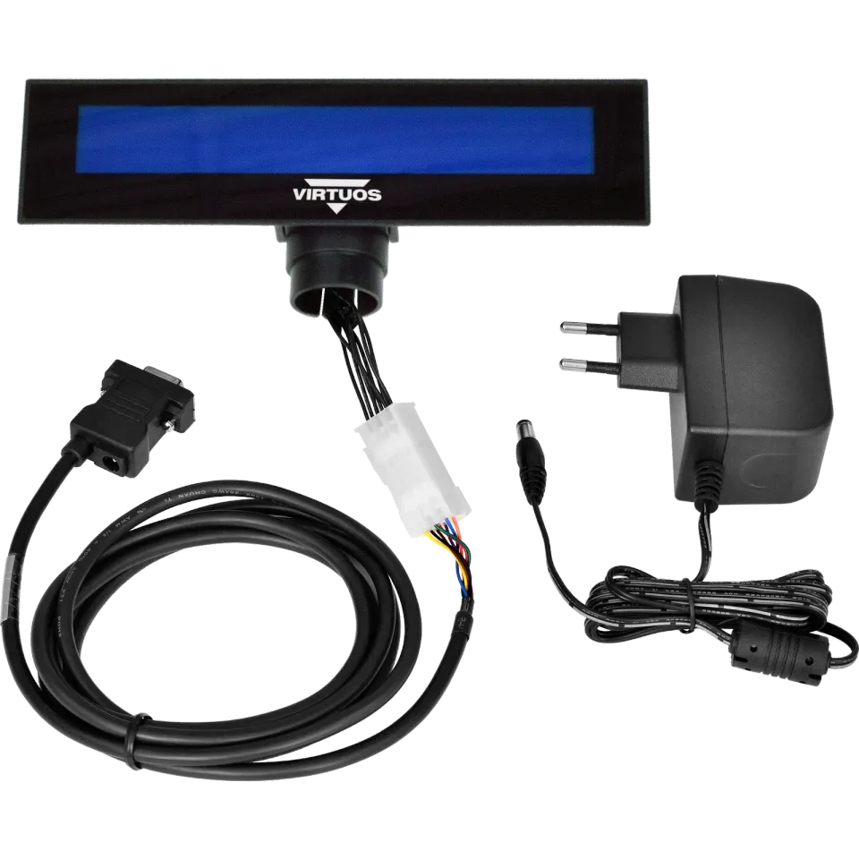 LCD displej Virtuos FL-2026 2x20, serial, černý
